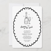 Invitation Bravo à l'Invitation de Grad Champagne Graduation (Devant)