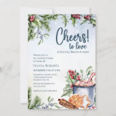 Invitation Bravo pour aimer la Fête des mariées d'hiver de ca (Devant)