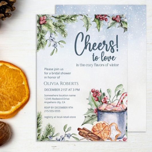 Invitation Bravo pour aimer la Fête des mariées d'hiver de ca