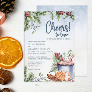 Invitation Bravo pour aimer le cacao chaud Mariage d'hiver