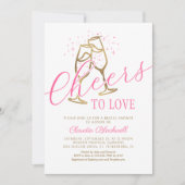 Invitation Bravo pour aimer rose or nuptiale de douche Invita (Devant)