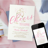 Invitation Bravo pour aimer rose or nuptiale de douche Invita