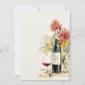 Invitation Bravo pour aimer Vin Rouge Jaune Floral Vow Renouv (Dos)