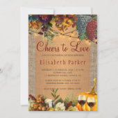 Invitation Bravo pour aimer vin rustique test douche nuptiale (Devant)