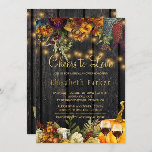 Invitation Bravo pour aimer vin rustique test douche nuptiale