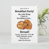 Invitation Bread Loaf Breakfast Party (Debout devant)