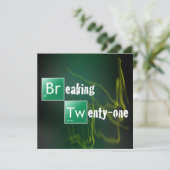 Invitation Breaking 21 Vingt-et-unième fête d'anniversaire (Debout devant)