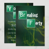 Invitation Breaking 40 fête d'anniversaire (Devant / Derrière)