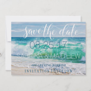 Invitation Breaking Waves Destination Beach Enregistrer la da