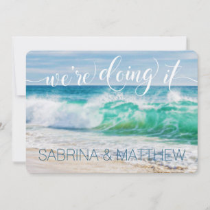 Invitation Breaking Waves Destination Nous le faisons Mariage