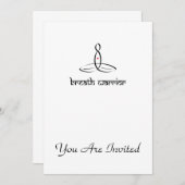 Invitation Breath Warrior - style sanskrit noir (Devant / Derrière)