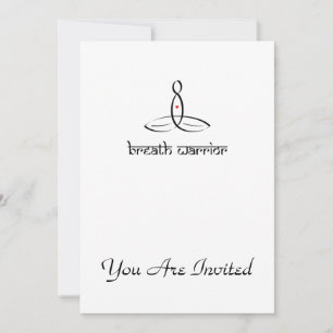 Invitation Breath Warrior - style sanskrit noir