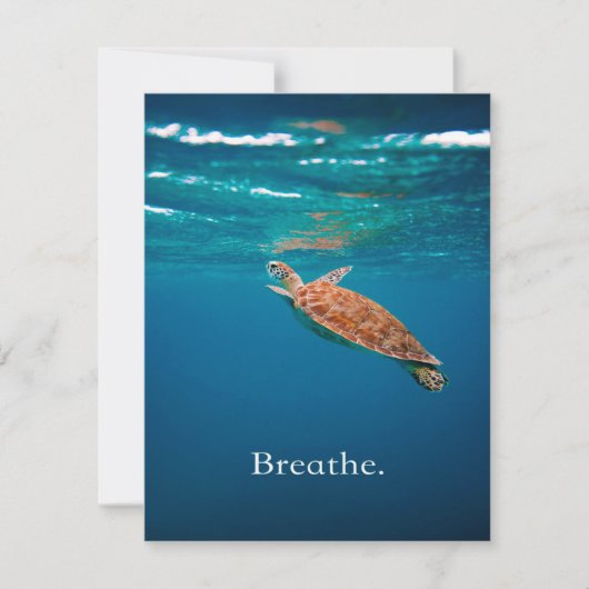 Invitation Breathe Turtle | Tortue de mer | Ocean Lover (Devant)