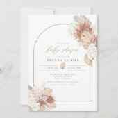Invitation BRENNA Boho Arch Terracotta Palm Baby shower (Devant)