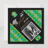 Invitation Brésil Graduate & Photo, Brésil Drapeau Graduate (Devant)