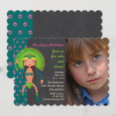 Invitation Brésil Samba Anniversaire de la fête photo invitat (Devant / Derrière)