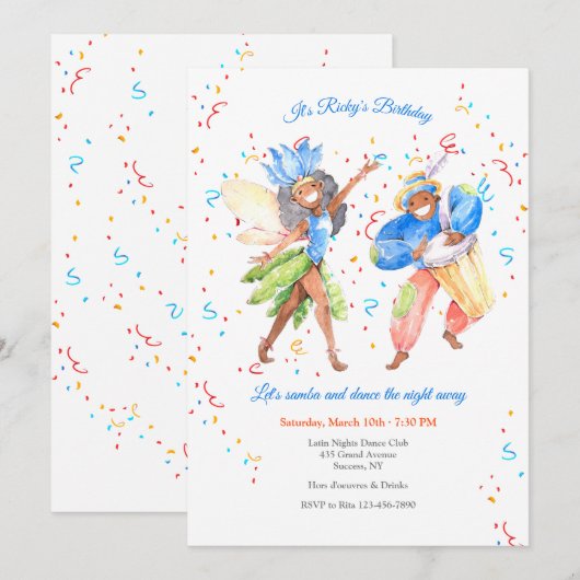 Invitation brésilienne à la samba (Devant / Derrière)