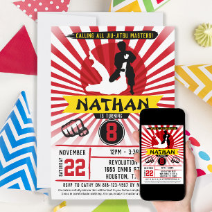 Invitation brésilienne Jiu Jitsu Martial Arts