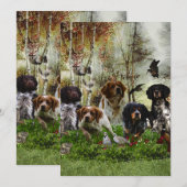 Invitation Bretagne Espagnols, chasse aux oiseaux (Devant / Derrière)