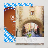 Invitation Brettchen Oktoberfest (Devant / Derrière)