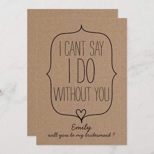 Invitation Brève-ménée en papier de Kraft Whimsical Russe (Devant / Derrière)