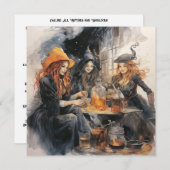 Invitation 🔮 🍹 "Brew & Crew de sorcière" 🍹 (Devant / Derrière)