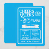 Invitation Brewery Surprise 50 ans de Cheers et de Bières (Devant / Derrière)