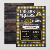 Invitation Brewery Surprise Cheers and Beers to 55 Years (Devant / Derrière)