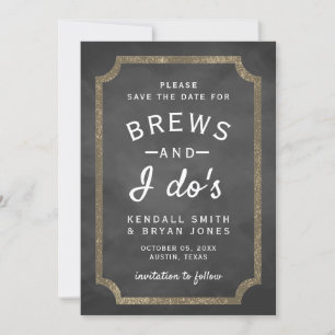 Invitation Brews and I Do's Brewery Chalkboard Enregistrer la