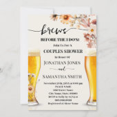 Invitation Brews Avant de faire Couples Douche Automne Fleur  (Devant)