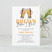 Invitation Brews Before I Do's ! Douche Mariage de bière (Debout devant)