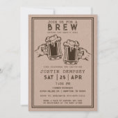 Invitation Brews Before the Baby's Due Men's Diaper Party  (Devant)