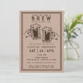 Invitation Brews Before the Baby's Due Men's Diaper Party  (Debout devant)