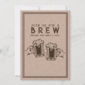 Invitation Brews Before the Baby's Due Men's Diaper Party  (Dos)
