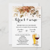 Invitation Brews & Vin Avant De Faire Couples Douche Automne (Devant)