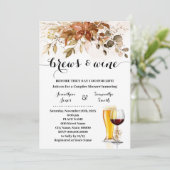 Invitation Brews & Vin Avant De Faire Couples Douche Automne (Debout devant)