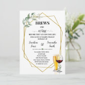 Invitation Brews & Wine avant de faire Fête des mariées verte (Debout devant)