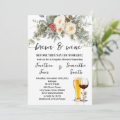 Invitation Brews & Wine Before I do Winter Couples Shower (Debout devant)