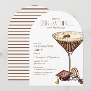 Invitation Brewtiful Espresso Martini Arched Graduation