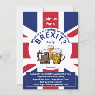 Invitation BREXIT Union Jack Grande-Bretagne Fun Party