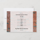 Invitation Brick Wall Graffiti Inspecred 45th Birthday + nom (Dos)