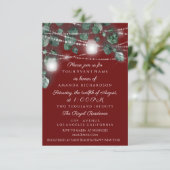Invitation Bridal 16th Lights Jars Rustic Smoky Green Burgund (Debout devant)