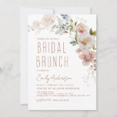 Invitation Bridal Brunch Fleur sauvage Boho Elegant Douche (Devant)