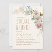 Invitation Bridal Brunch Fleur sauvage Boho Elegant Douche (Devant)