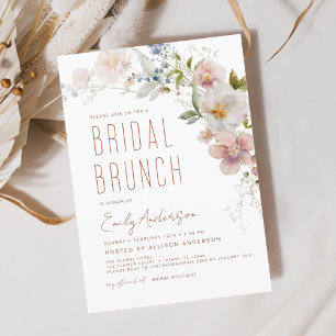 Invitation Bridal Brunch Fleur sauvage Boho Elegant Douche