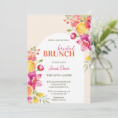 Invitation Bridal brunch Floral Citrus Bridal shower  (Debout devant)