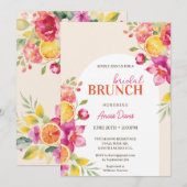 Invitation Bridal brunch Floral Citrus Bridal shower  (Devant / Derrière)