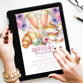 Invitation Bridal Brunch Pastel Rose turquoise Parties scinti