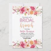 Invitation Bridal de fleurs Citrus Brunch Lémon douche nuptia (Devant)