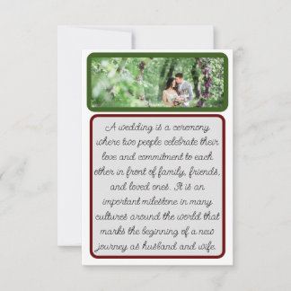 Invitation Bridal Groom Natural folded thank you cards